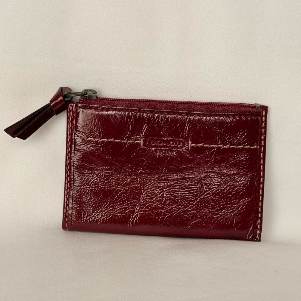 Coach Red Patent Leather Mini Skinny